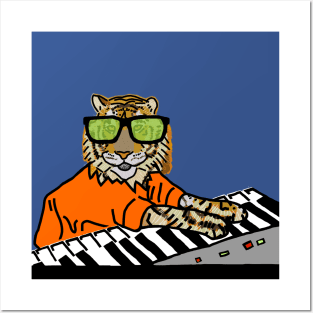 Cool Tiger With Glasses Makes Music Posters and Art